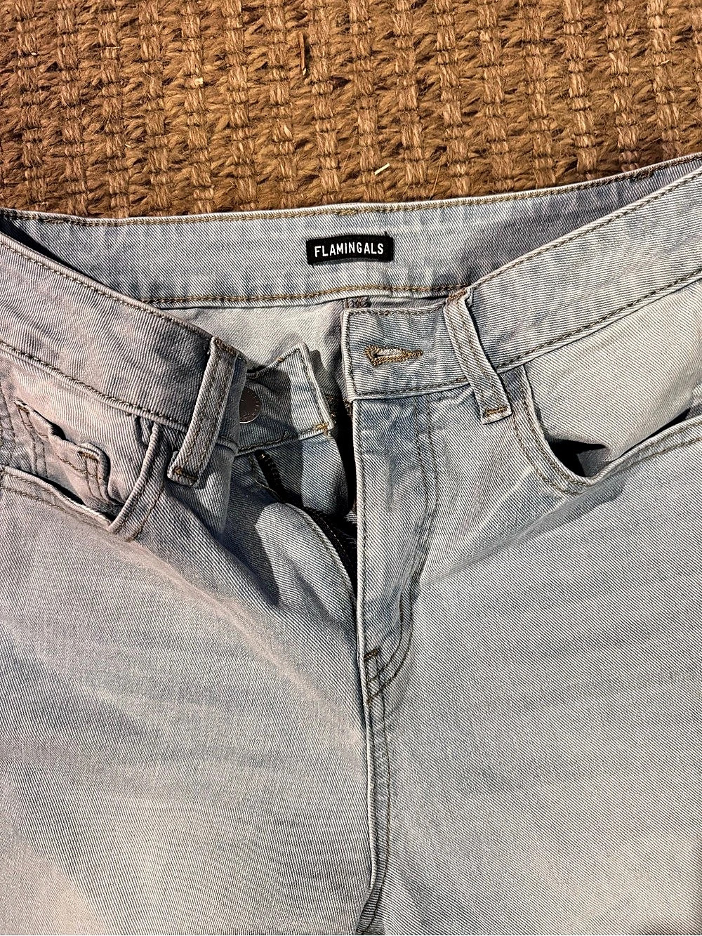 Flamingals Ankle-Cropped Jeans in Blue - Picture 2 of 2